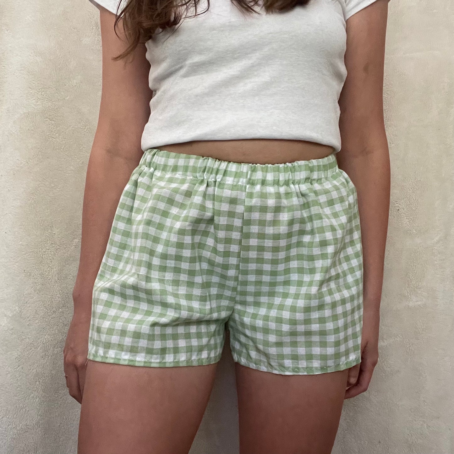 Gingham Cotton Shorts