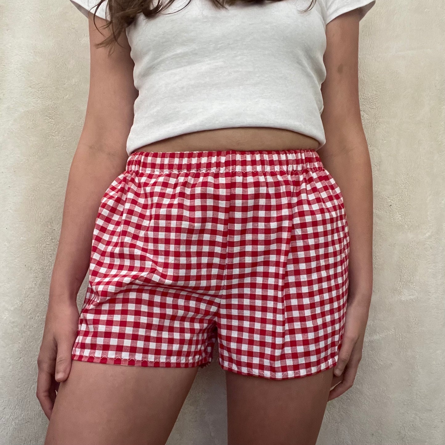 Gingham Cotton Shorts
