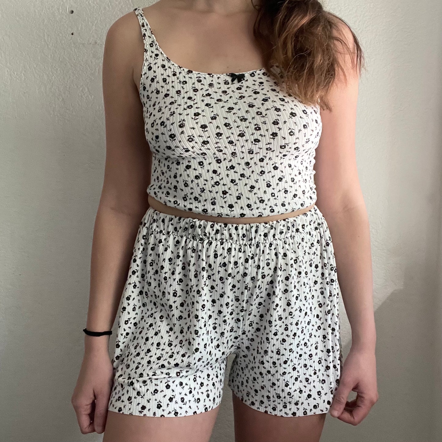 White floral tank top
