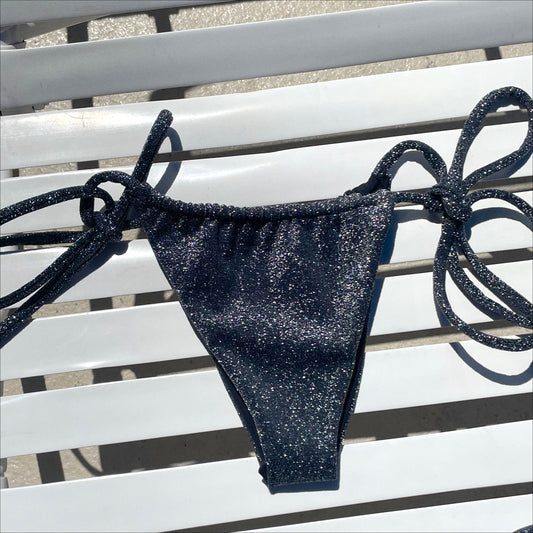 Black glitter Amy Bikini Bottoms