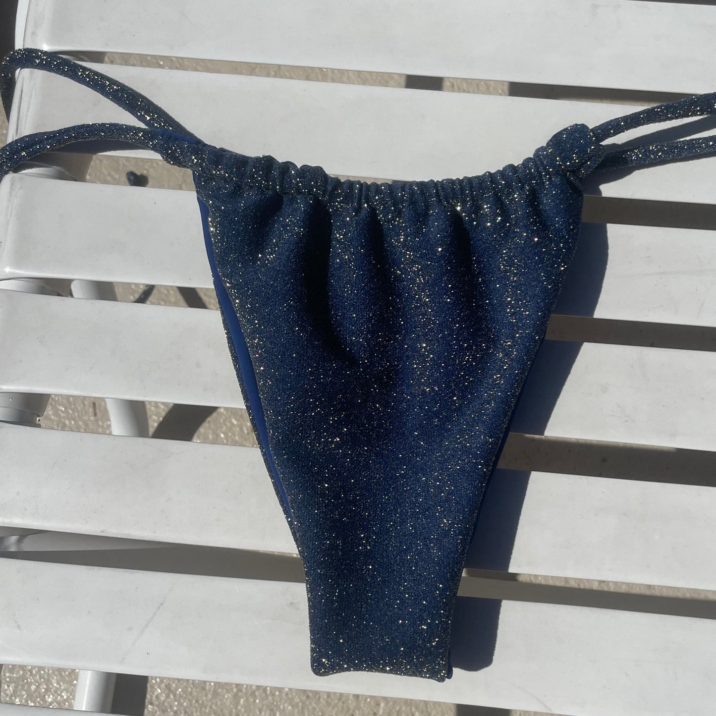 Midnight gold glitter Amy Bikini Bottoms