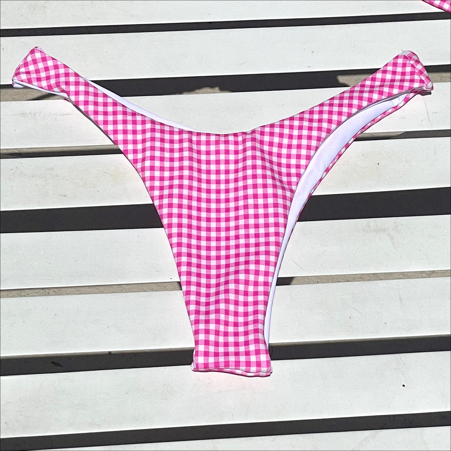Pink gingham Taylor Bikini Bottoms