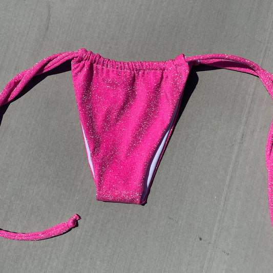 Pink Glitter Amy Bikini Bottoms