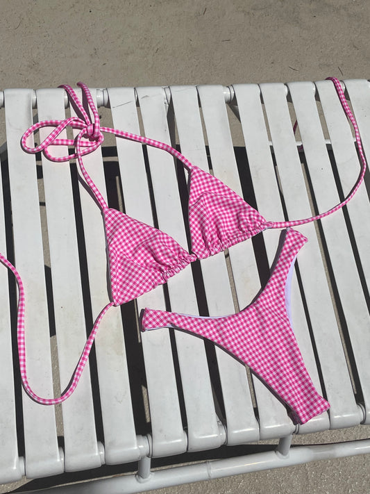 Pink gingham Taylor Bikini Bottoms