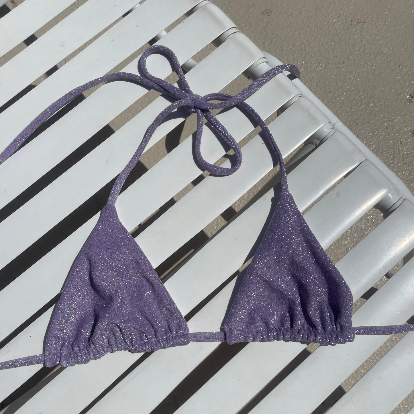 Purple Glitter Katie Bikini Top